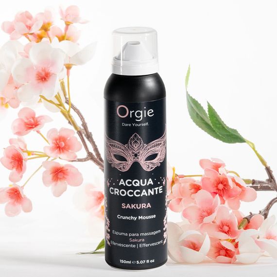 Массажная пенка Orgie – Acqua Croccante Sakura (150 мл), эффект лопающихся пузырьков | Зображення 3