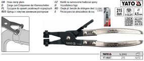 Щипці YATO Польща для шлангових хомутів l=215 d=4.5 YT-0647