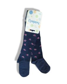 Колготки для дівчинки демісезонні з принтом Тм TwinSocks 116-122 / 6-7 років, Темно-синій
