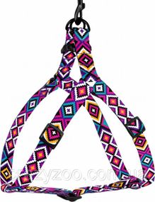 Шлея для собак Bronzedog Tribal L нейлон гуцульская розовая 58-71 см 72/1374