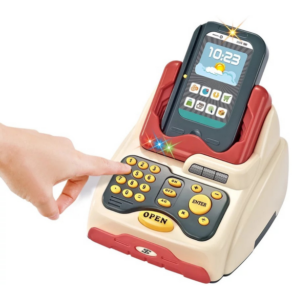 Гра Магазин Дитячий Набір Супермаркет з Касою + Сканер + Термінал зі Світлом та Звуком 48 Деталей | Зображення 4