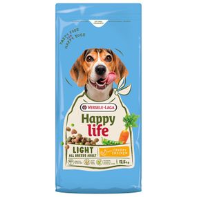 Сухий корм для собак із зайвою вагою Happy Life Adult Light With Chicken, 12.5 кг