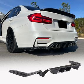 Диффузор Заднего Бампера V5 (для F82/F83, Карбон) для BMW 4 серия F-32 2012-2020 гг