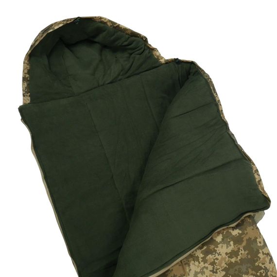 Спальний мішок з капюшоном 2,100х0,750 фліс піксель | Зображення 1