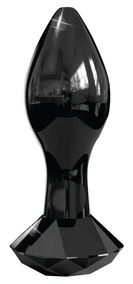 Скляна пробка ДІАМАНТ (чорна) Sex Aura | Зображення 2