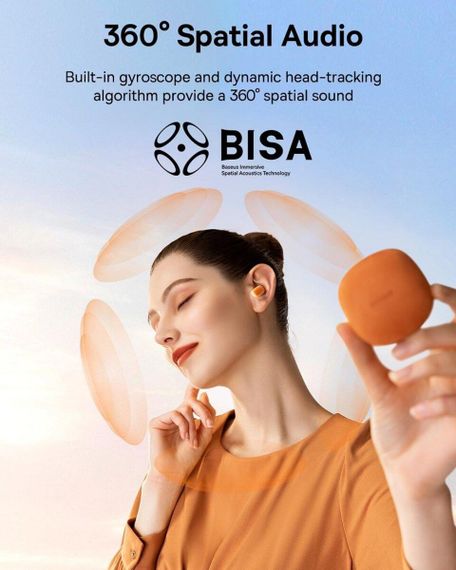 Бездротові навушники Baseus AirNora 2 True Wireless Earphones Gradient Orange | Зображення 6