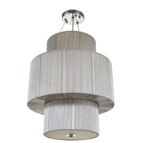 Люстра подвесная с абажуром E27 60W PN GY (BR-494S/4)
