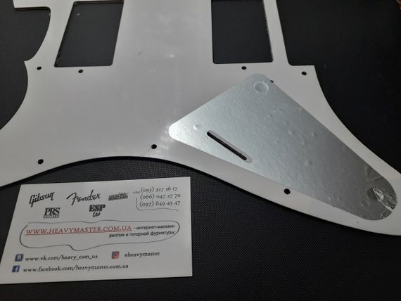 Пікгард пикгард для електогітари HH Fender Stratocaster ST China БІЛИЙ на 2 потенціометри | Зображення 2