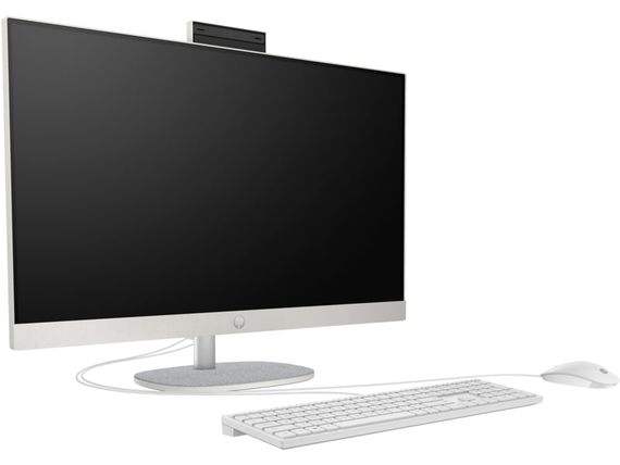 Комп'ютер персональний моноблок HP  All-in-One 27' FHD IPS AG, AMD R5-7520U, 16GB, F512GB, UMA, WiFi, кл+м, DOS, білий (AR0N4EA) | Зображення 1
