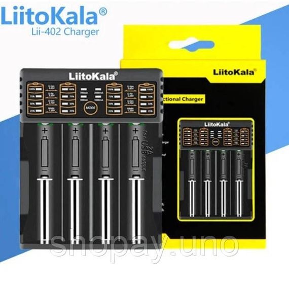 Зарядний пристрій LiitoKala Lii-402 Type-C для акумуляторів 18650, 26650, AA, AAA універсальний зарядник BR-89 | Зображення 3