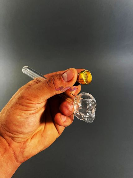 Стеклянная трубка Oil Skull Mix Желтый | Зображення 6