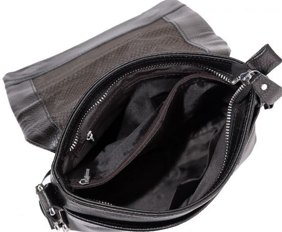 Сумка чоловіча з натуральної шкіри Tiding Bag чорна | Зображення 3