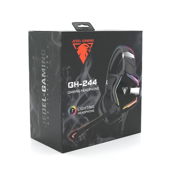 Наушники ведущие с подсветкой Jedel GH-244, Black | Зображення 1