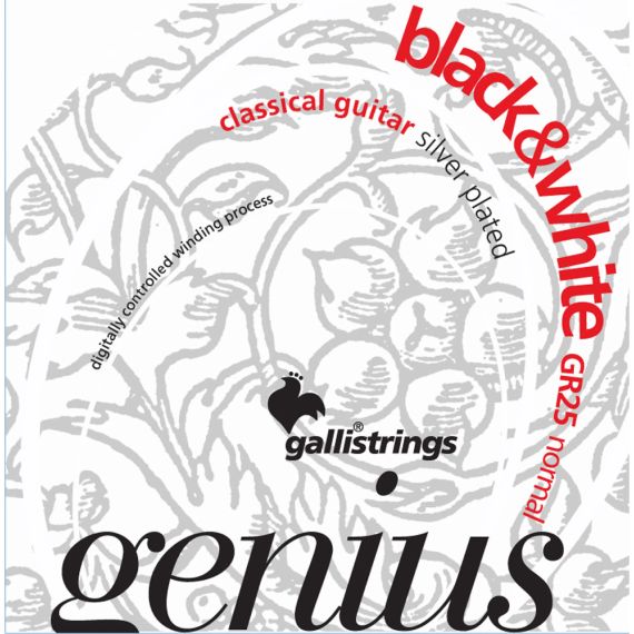 Струни для класичної гітари Gallistrings GR25 (.028-.044), ProCoated, NORMAL, Silver