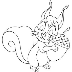 Роспись по холсту "Рыжая белочка" 15114-AC 25х30 см