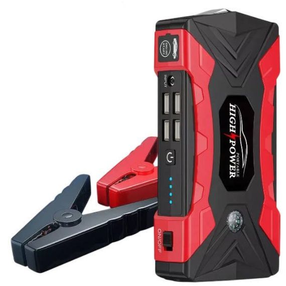 Пускозарядний пристрій 99800 мАh JUMPSTARTER QY33 Чорне з червоним