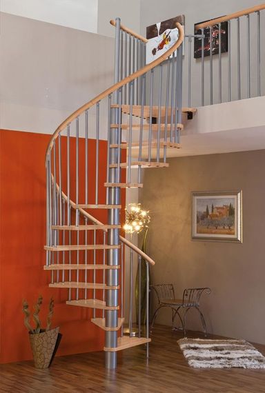 Сходи гвинтові SPIRAL WOOD Silver