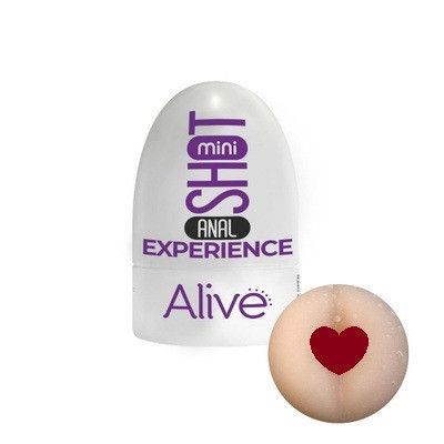 Кишеньковий мастурбатор у вигляді ануса Alive Mini Shot Experience бежевий Sex Aura