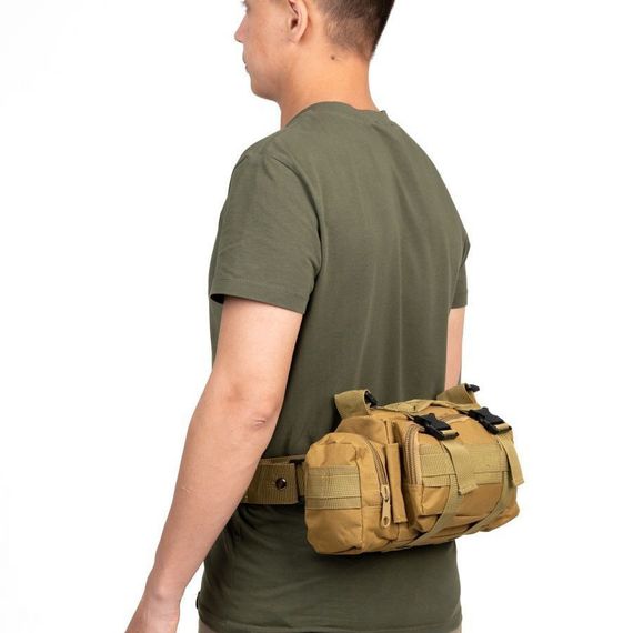 Сумка - підсумк тактична поясна Tactical військова, сумка нагрудна з ременем на плече 5 ER-232 літрів кордура | Зображення 9