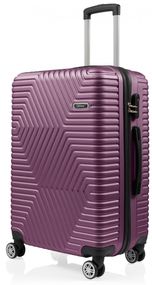 Пластикова валіза на колесах середній розмір 70L GD Polo фіолетова