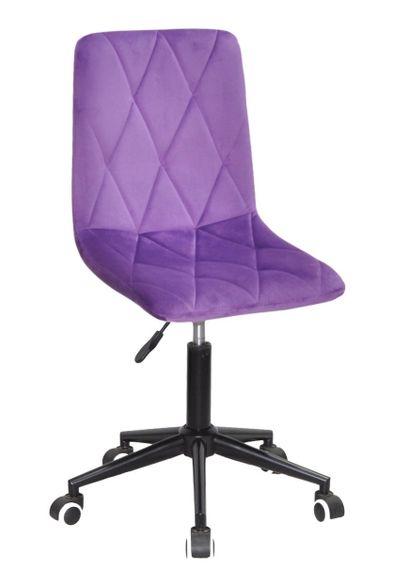 Крутящийся стул на черной крестовине с колесами, с регулировкой высоты Fred BK Modern Office велюр пурпурный OR-857 | Зображення 4