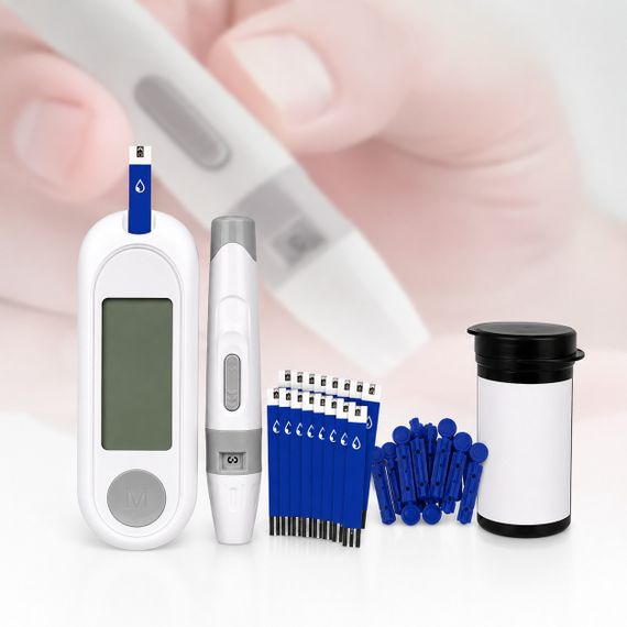 Измеритель уровня глюкозы в крови AND1508 / Цифровой глюкометр LCD / Аппарат для измерения сахара HH-XT520 + 50 тестов