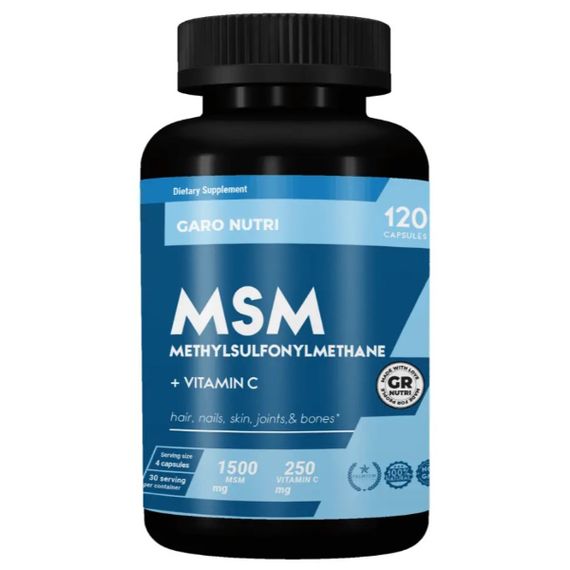 Хондропротектор (для спорту) GARO Nutrition MSM + Vitamin C 120 Caps
