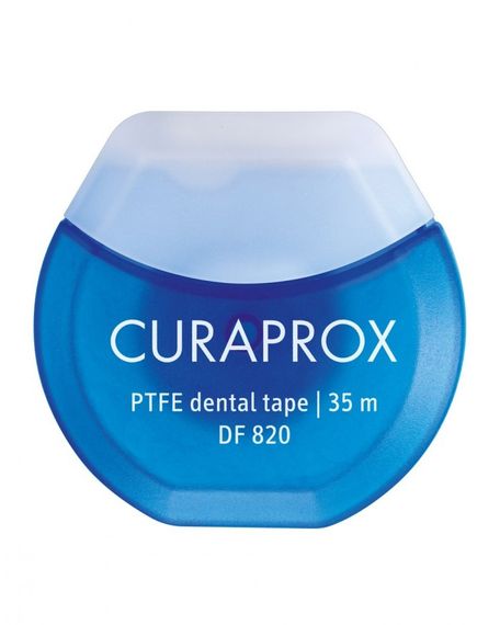 Нитка Curaprox DF 820 міжзубна тефлонова з хлоргексидином, 35 м