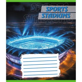 Тетрадь ученическая "Стадион" 018-540260L-4 в линию, 18 листов (959054)