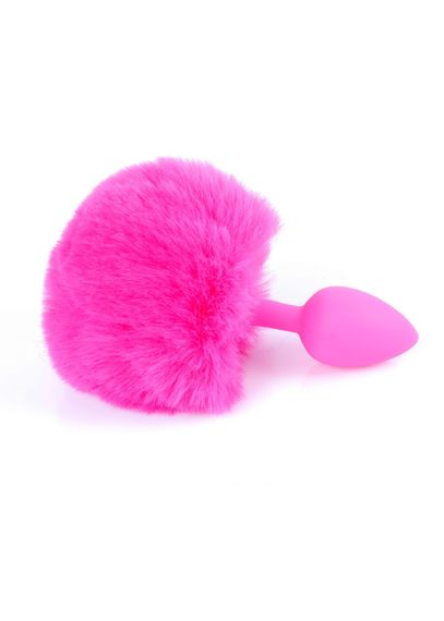 Анальна пробка - Bunny Tail Silicone Pink Plug Pink | Зображення 3
