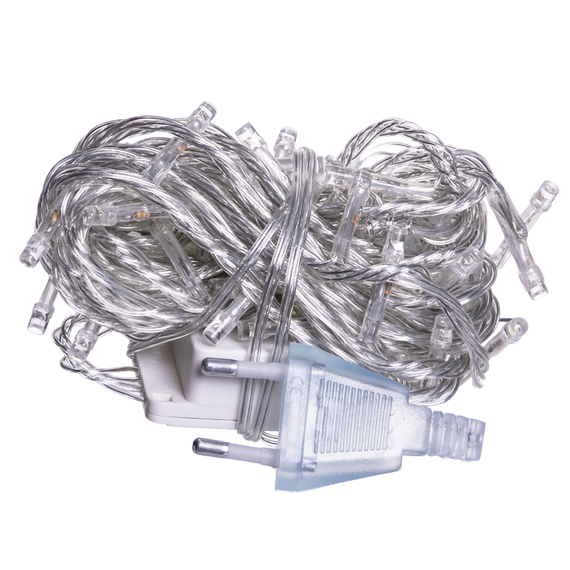 Новорічна кімнатна гірлянда нитка 6 м 50 LED білий провід Білий W50LED6MWW | Зображення 3