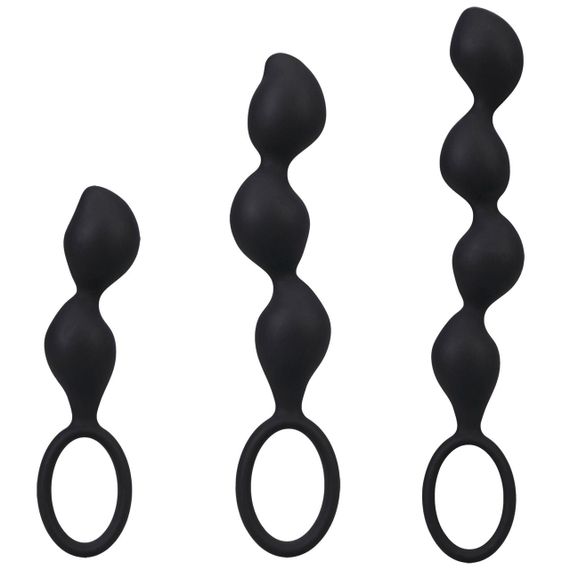 Набір анальних іграшок Doc Johnson Mood Naughty Contour Beads Trainer Set Sex Aura