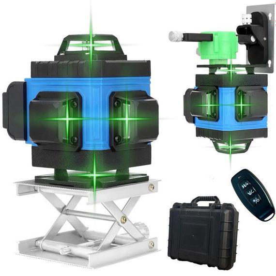 Рівень лазерний лінійний нівелір акумуляторний Laser 4D, 16 ліній, робоча відстань 30м, EO-882 у валізі | Зображення 3
