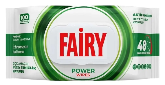 Вологі серветки для прибирання Fairy Power Wipes 100 шт