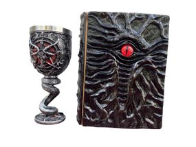 Подарунковий набір Келих 3D Бафомет і Блокнот 3D «Книга, що дивиться у відповідь»