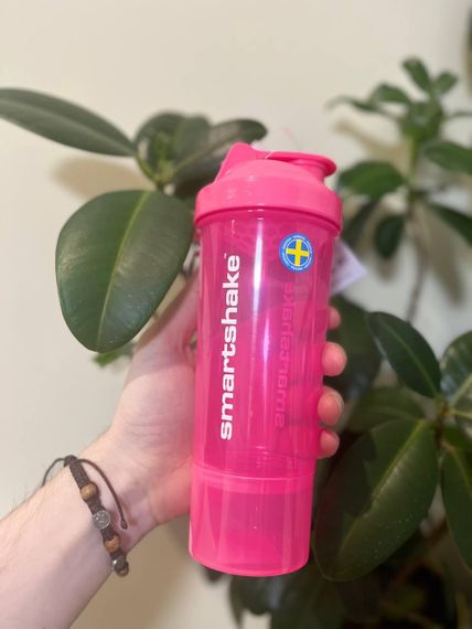 Спортивний шейкер SmartShake Slim 500ml Neon Pink | Зображення 7