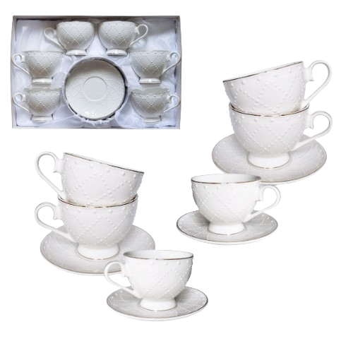 Сервіз чайний 12пр. "Аделіна"  ( чашка 250мл, блюдце 14см)