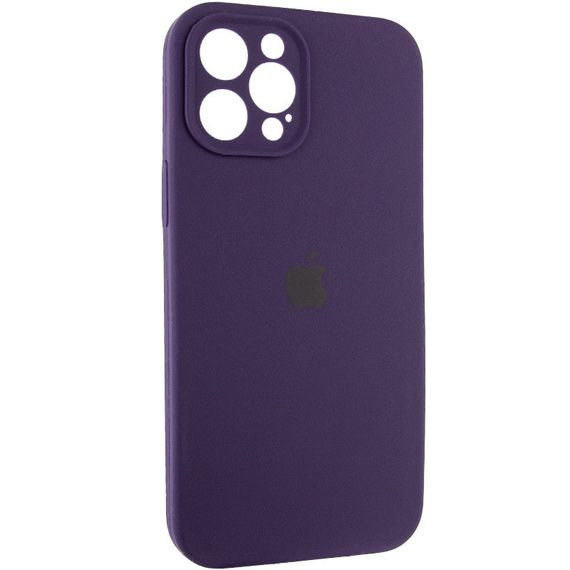 Чехол Silicone Case Full Camera Protective (AA) для Apple iPhone 12 Pro (6.1") Фиолетовый / Elderberry | Зображення 1