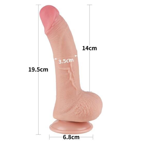 Фалоімітатор - Sliding-Skin Dual Layer Dong 7.5" Flesh #1 | Зображення 2