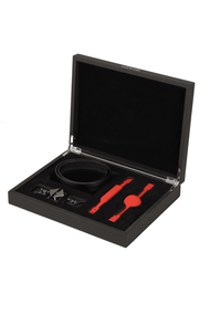 Шкіряний кляп з 2-ма насадками LOCKINK Ball-Gag & Gag-bite Set Чорний One Size