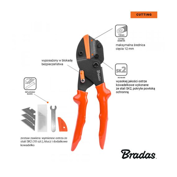 Секатор багатофункціональний Bradas MULTI TOOLS V-SERIES сталь SK2 KT-V1 | Зображення 2