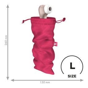 Мішечок для секс-іграшок Satisfyer Treasure Bag L, рожевий, на шнурку