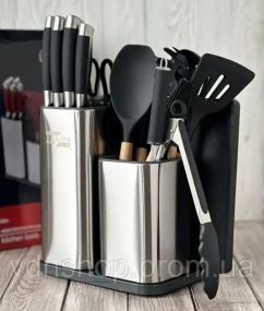Набор кухонных ножей и принадлежностей Zep-Line ZP-047 на подставке 17 предметов