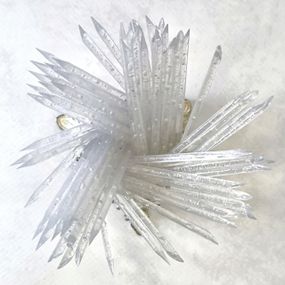 Серебряные пластиковые апельсинові палички Mi 33шт (9,5см)