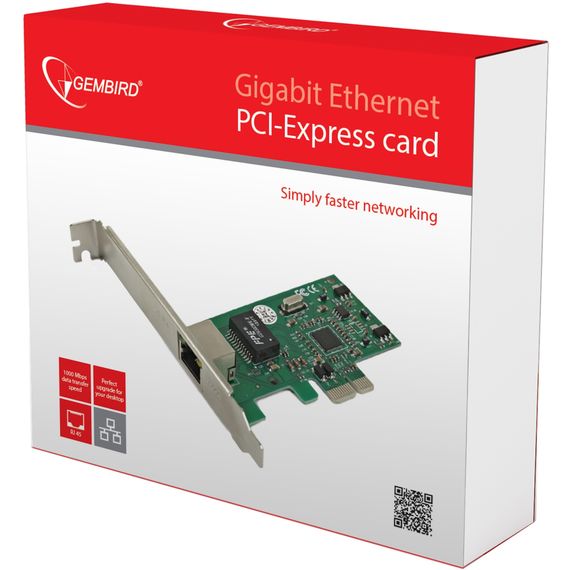 Мережева карта 1000 Base-TX PCI-E Realtek Gembird (NIC-GX1) | Зображення 1