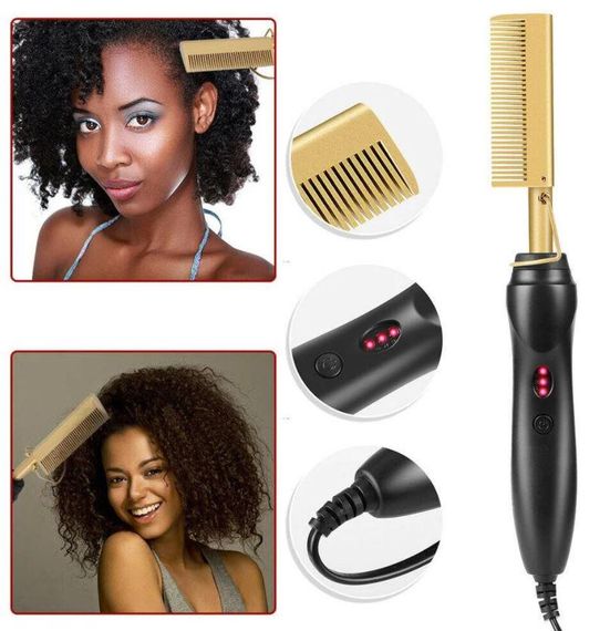 Розчіска-випрямляч для волосся High Heat Brush ∙ Електричний гребінь для укладання, випрямлення, розгладження волосся | Зображення 3