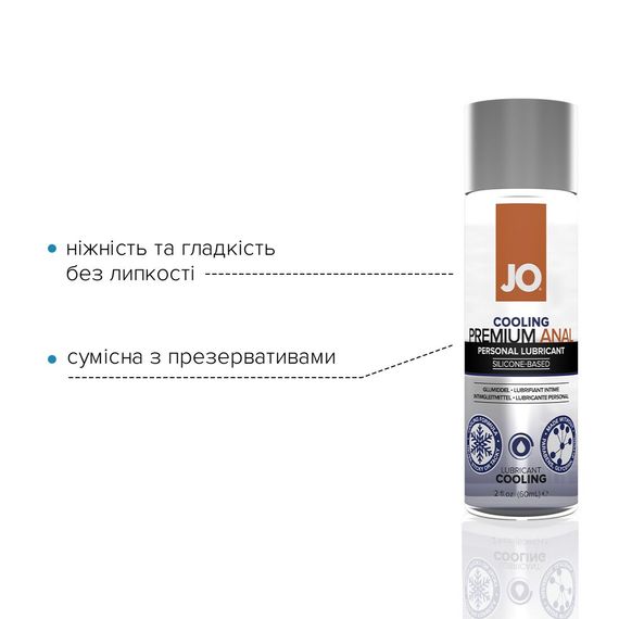 Анальна змазка на силіконовій основі JO ANAL PREMIUM — COOLING (60 мл) | Зображення 2