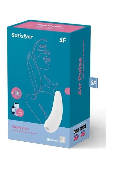 Бесконтактный стимулятор клитора SATISFYER CURVY2+ WHITE Sex Aura | Зображення 1