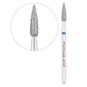 Фреза алмазная острое пламя морковка синяя 025 Formula Profi