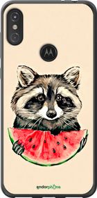 Чохол на Motorola One Power Єнотик з кавуном "4605u-1588-2448"